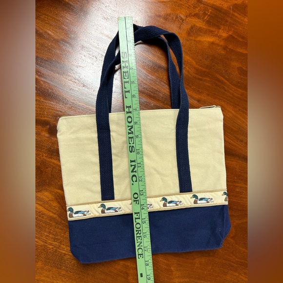 Vintage Canvas Tote Bag with Ducks - Picture 3 of 6